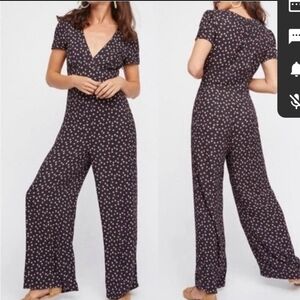 Women's Black Floral Jumpsuit